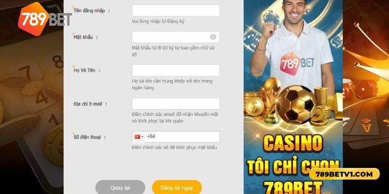 Đăng ký nick cá cược 789bet